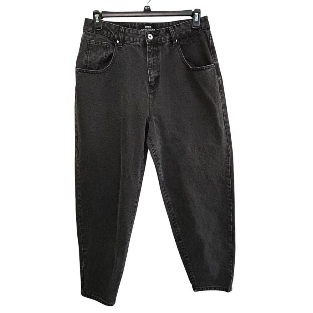 Cotton:On Slouch Mom Jean Denim Black Casual Everyday Travel Cottagecore Sz 8